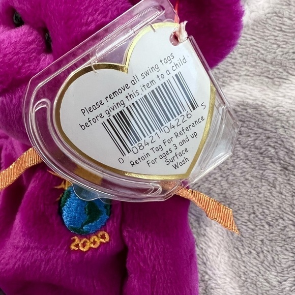 Ty Beanie Babies Millennium Plush Toy Bear Retired Birthday January 1, 1999 - Picture 10 of 10